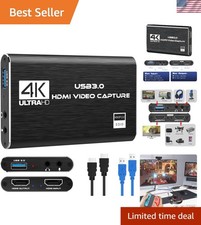 Compact 4K Video Capture Card with Audio Support - Perfect for Gamers & Creators picture