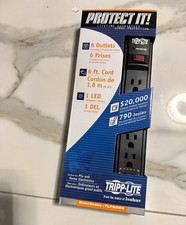 Tripp Lite TLP606B Surge Protector Power Strip, 6 Outlets, 6ft, 790J, 120V picture