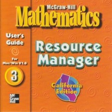 McGraw-Hill Mathematics: Resource Manager 3 PC MAC CD organize worksheets tests picture