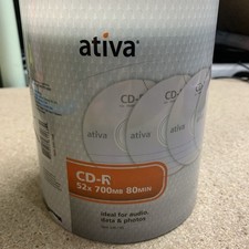 New Factory Sealed 100 PK Ativa CD-R 52x 700MB 80MIN picture