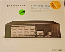 Amcrest AGPS9E8P-AT-96 9-Port PoE+ Gigabit Desktop Switch Heavy Duty Metal Hous picture
