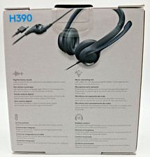 Logitech H390 Headset Wired USB-A Computer Headset Black Noise Cancel Mic SEALED picture