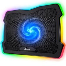 KLIM Ultimate - RGB Laptop Cooling Pad with LED Rim - New - Gaming Laptop Coo... picture