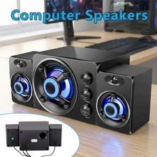 Computer Speakers Surround Sound System Wired PC Speakers Gaming Bass 3.5mm Jack picture