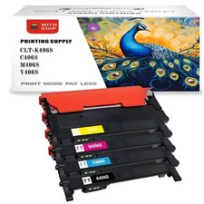 4PK Color Toner For Samsung CLT-K406S 406S CLP-360 365 Xpress C410 C460 CLX3305 picture