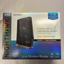 NETGEAR Nighthawk AX8 AX6000 8-Stream WiFi 6 Cable Modem Router  picture