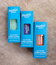 Pristine Screen Cleaner 3-Pack All-In-One Spray Bottle Microfiber Cloth Lot NIB picture
