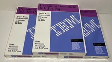 3X IBM Premium Document Ink Jet Paper Heavyweight Super White 250 Sheets 8.5x11 picture