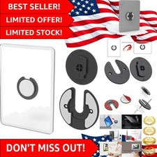 Compact 90-Degree Rotating Tablet Wall Mount - Hidden Storage for Clean Living picture