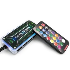 RGB Fan Controller Remote Control Computer Case 12V PC Cooling Chassis Fan Hub V picture