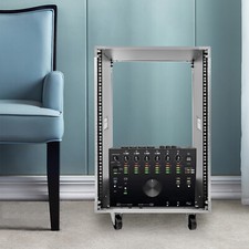 16U Server Rack Open Frame Rolling Network Data Rack 19 inch With Casters 4 Post picture