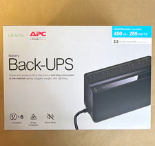APC Back-UPS 450VA 255W 6-Outlets UPS Surge Protection Quick Mute picture