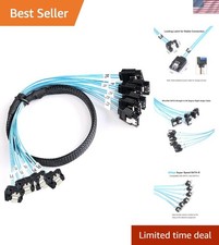 SATA-III Cable: 0.5M 6Pcs/Set Thin 90-Degree SATA Cable Right-Angle picture