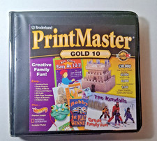 PrintMaster Gold 10 - 6 CD Suite Broderbund Software Windows 95/98/2000 picture