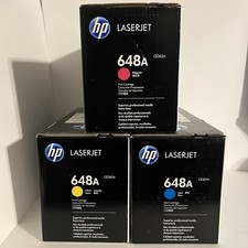 HP 648A Toner Cartridge CMY Color Set (3) NEW OEM Sealed CE261A CE262A CE263A picture