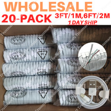 20X Wholesale Bulk 3Ft 6Ft USB Cord Lot For iPhone 8 7 11 Charger Charging Cable picture