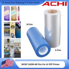 ACHI 30cm*100m 2 Rolls  A/B Film Transfer Sticker For A3 UV DTF Printer per Roll picture