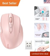 Stylish Wireless Mouse: Ergonomic Pink Design with High-Performance Tracking picture