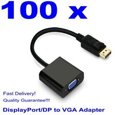 Lot 100 x DisplayPort DP Male To VGA Female Adapter Display Port Cable Converter picture