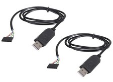 6Pin FTDI FT232RL USB To Serial Adapter Module TO TTL RS232 Black 2pcs picture