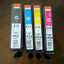 HP 923 Genuine Original Inkjet Ink Cartridges Set 4 Black Cyan Yellow Magenta picture