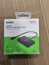 New Belkin Connect 4-Port USB-C Hub 3.2 Gen 2 Black AVC018btBK  picture