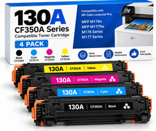 4pk Compatible CF350A CF351A CF352A CF353A Toner Set For LaserJet MFP M176n M177 picture