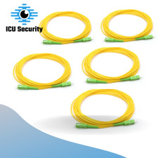 LOT of 5 -6M SC/APC to SC/APC Simplex Single Mode Fiber Optic Patch Cable 1.25mm picture