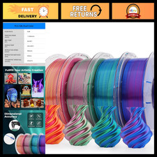 Shiny Dual Color PLA 3D Printer Filament Bundle - 1.75mm Multi-Color Change, 4 S picture
