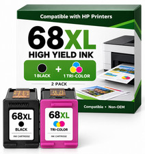 68XL Black -Color Combo Ink Cartridges Compatible with HP Envy 6555e 6552e 6155e picture