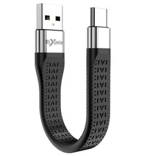 Rixmie USB-A to USB-C Short Cable 5.5 Inch, Android Auto 5.6 inches, Black picture