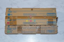 3 Cosmetic OEM Konica Minolta BH C220,C280 CMY Toners TN216C, TN216M, TN216Y picture