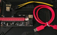 (6 Pack) VER009S PCI-E Riser Card PCIe 1x to 16x USB 3.0 Data Cable GPU Mining picture