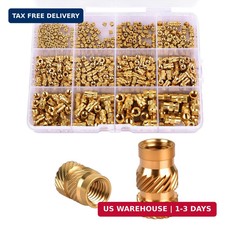 M2 M3 M4 M5 Threaded Inserts Kit,520Pcs Heat Set Knurled Nuts for 3D Printing Co picture