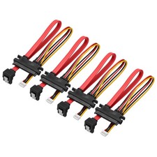 20cm PH2.0 4 Pin to SATA 7+15 Pin Power Cable, 4 Pack 90 Degree SATA Right Angle picture