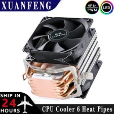 CPU Cooler Fan 90mm 4Pin PWM Tower Radiator 2/4/6 Heat Pipe For Intel LGA1200 17 picture