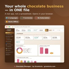 Chocolate Candy Business Software Pricing Profit Cost Calculator Recipe App picture