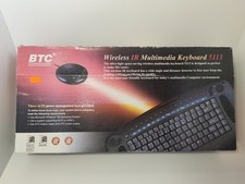 BTC 5113 IR Wireless Keyboard Multimedia Complete Box Tested Vintage PC Rare picture