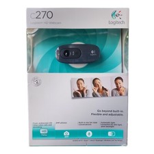 Logitech C270 HD 720P Webcam USB HD Video Calls Widescreen Mic Face Tracking  picture