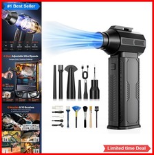 Electric Air Duster 130000 RPM 8000mAh Rechargeable 4 Speed Cordless with picture