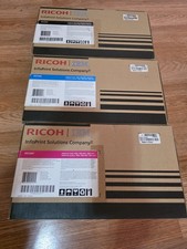 Lot of 3 Ricoh IBM InfoPrint Color 1854 1856 1866 High Yield Toner Black Cyan Ma picture