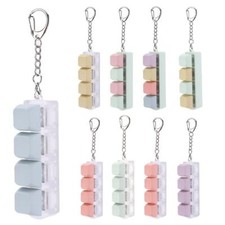 4 Fidget Toy Decompression Keyboard Keycaps Stress Relief Finger Button Keychain picture