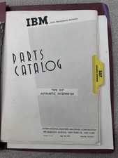 IBM 557 Alphabetic Interpreter Parts Catalog 1957 Vtg Computer Manual Punch Card picture
