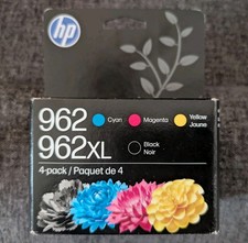 HP 962XL Ink Cartridges- Genuine Blk-Magenta-Yellow-Cyan 4 PC-NEW WITH BOX 4/28 picture