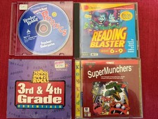 Macintosh Educational CD's: Lot of 4 : Phonics, Reading Blaster, 3rd&4th Grade picture