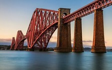 Landscape bridge architecture water sea forth scotland Custom Gaming Mat Desk picture
