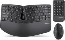 Perixx PERIDUO-606A, 3-in-1 Wireless Compact Ergonomic Keyboard with Vertical picture