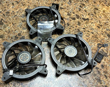 EZDIY-FAB 12V 4-Pin Black Case Fans 3-Pack, Hydraulic Bearing picture