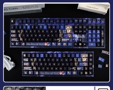 Game Arknights Amiya PBT Keycaps Set Cross Shaft Wired Mechanical Keyboard Stock picture