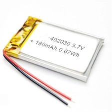 2pcs 3.7V 180mAh 402030 Li-Polymer Li Lipo Battery For MP4 CAMERA POWER BANK picture